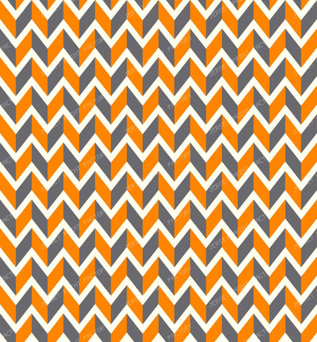 Zigzag, Chevron, Herringbone Pattern, Orange, Gray