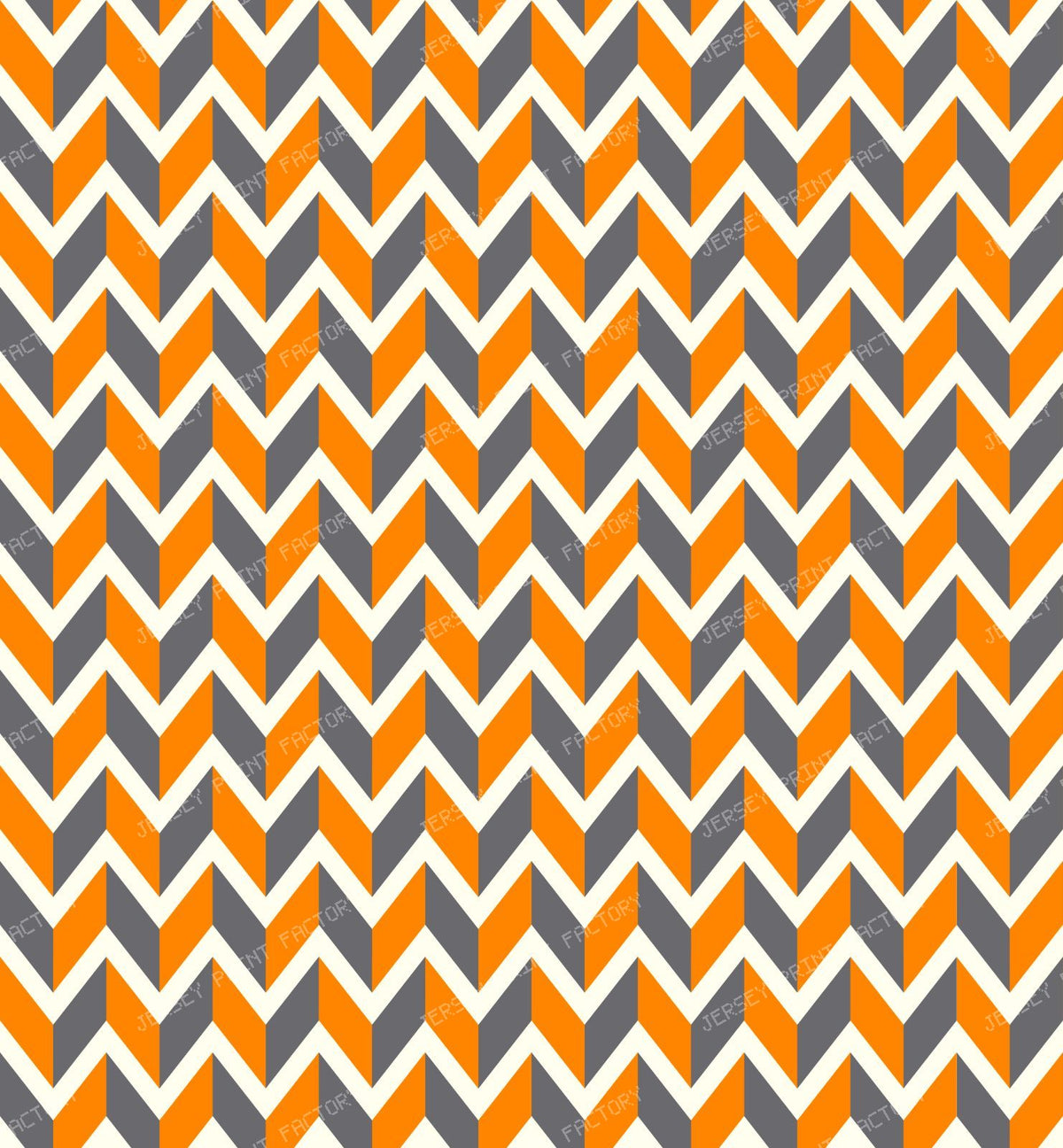 Zigzag, Chevron, Herringbone Pattern, Orange, Gray