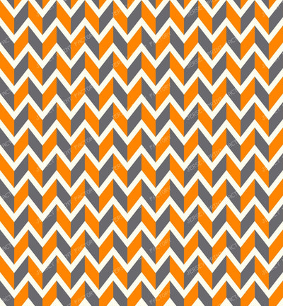 Zigzag, Chevron, Herringbone Pattern, Orange, Gray