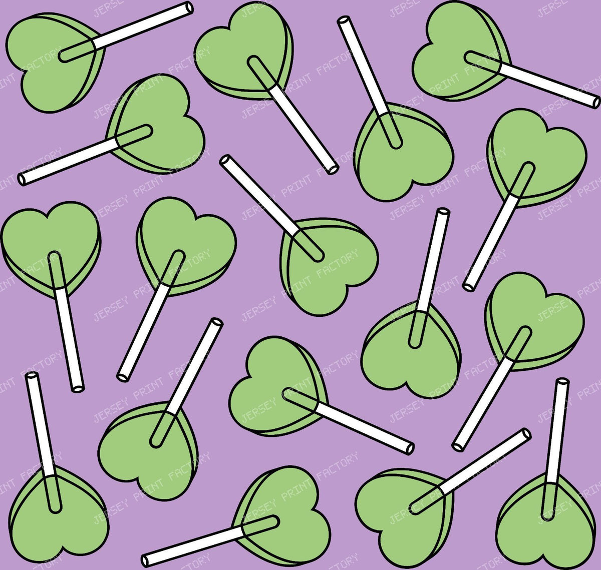 Blue Lollipops, Heart Lollipops, Lollipop Pattern — Green 11