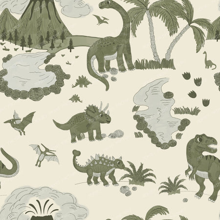 Dinosaur toile green
