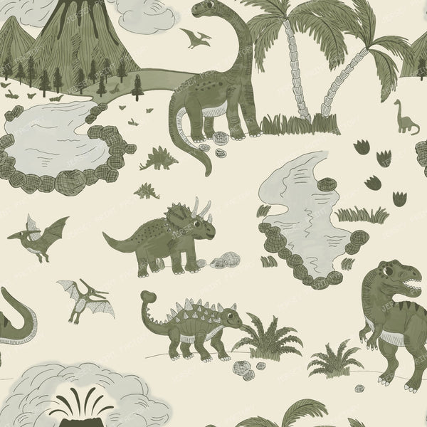 Dinosaur toile green