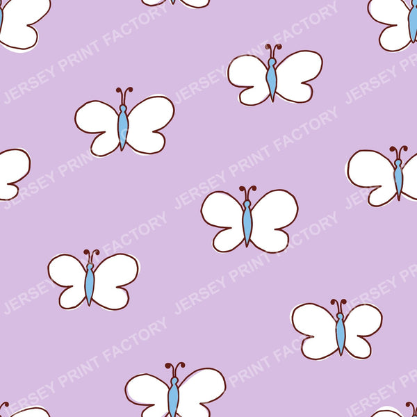 Retro Folk Art Butterflies Dusty Mauve