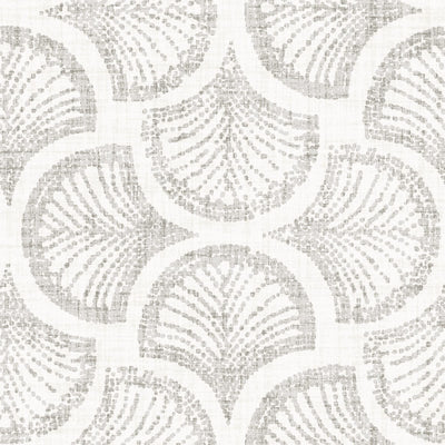 Ginkgo Leaf Scallop Fan Silver Grey Soft Neutral
