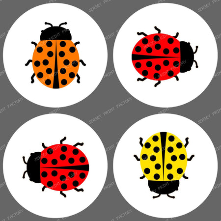 Lady Bugs on grey