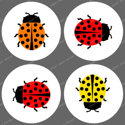 Lady Bugs on grey