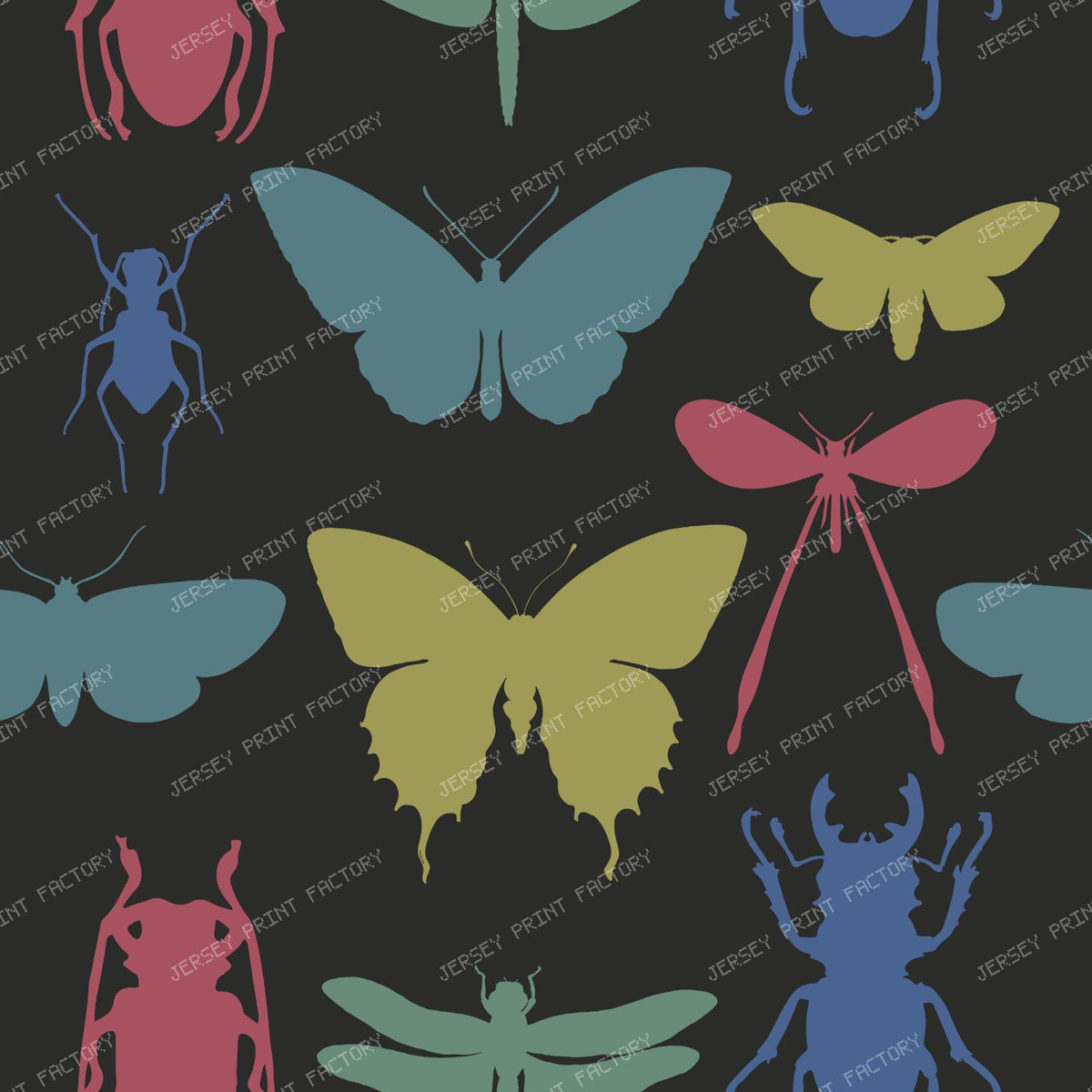 Pattern Of Insects, Butterfly, Moth, Dragonfly, Stag Beetle