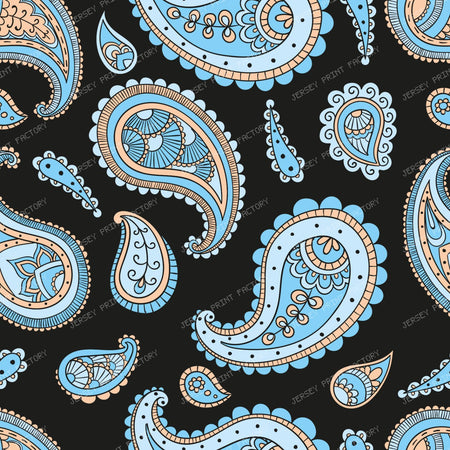 Blue Paisley, Persian Paisley, Paisley Pattern — Colorful 9