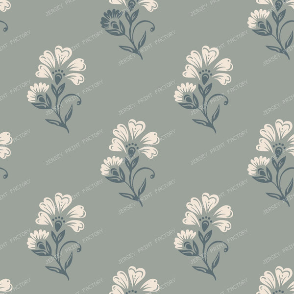 Beatrice   3 Colour Block Print   Green