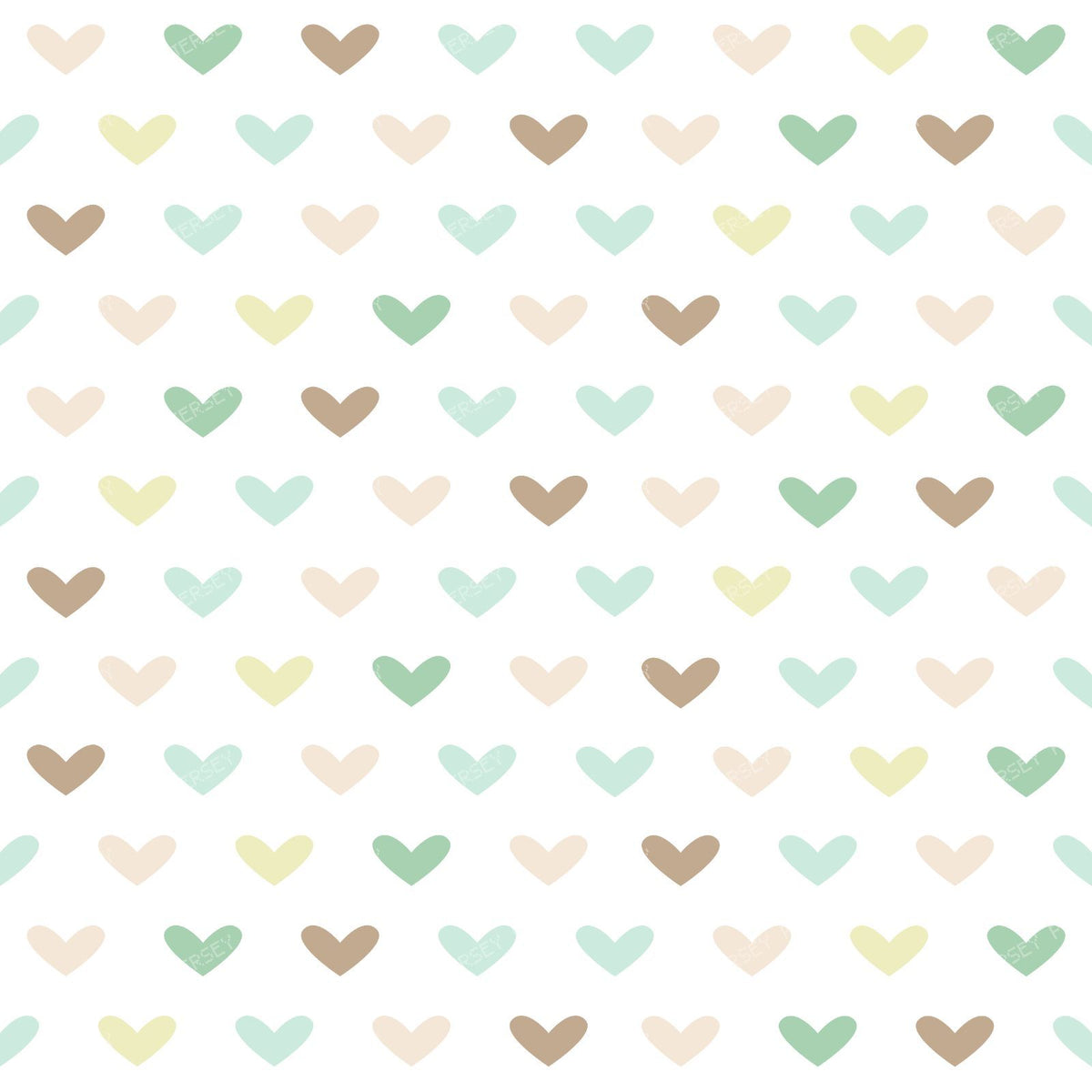 Pattern Of Hearts, Blue Hearts, Brown Hearts, Orange Hearts — Colorful 5