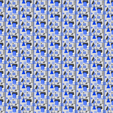 Royal Blue and Gray Geometric Abstract
