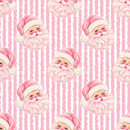 Pink Christmas Santa Stripes