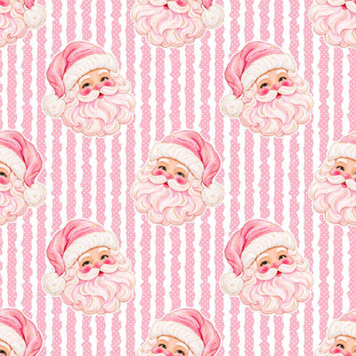 Pink Christmas Santa Stripes