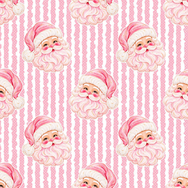 Pink Christmas Santa Stripes