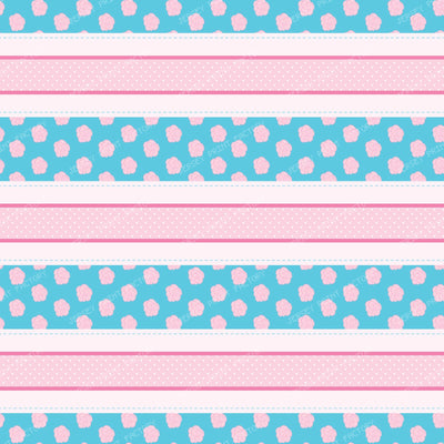 Pattern Of Flowers, Polka Dots, Stripes, Pink Roses