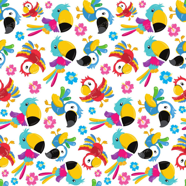 Colorful Parrots, Tropical Parrots, Birds, Flowers