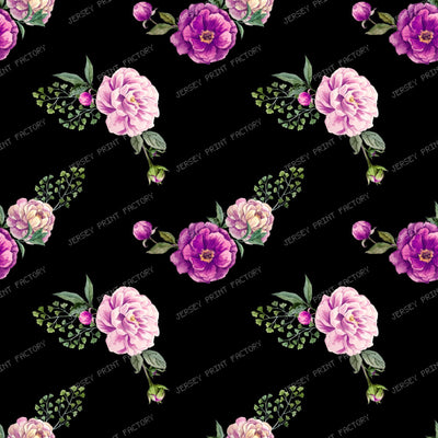 Pink Roses, Purple Roses, Floral Pattern, Rosebud, Leaves