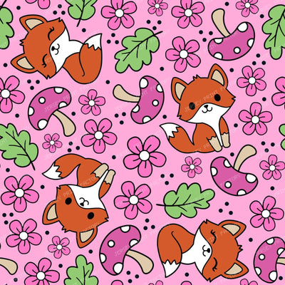 Cute Fall Fox Friends in Pink