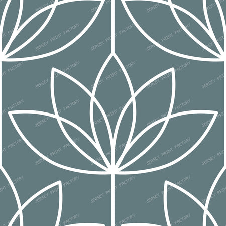 Art Deco Lotus Flower (Slate)