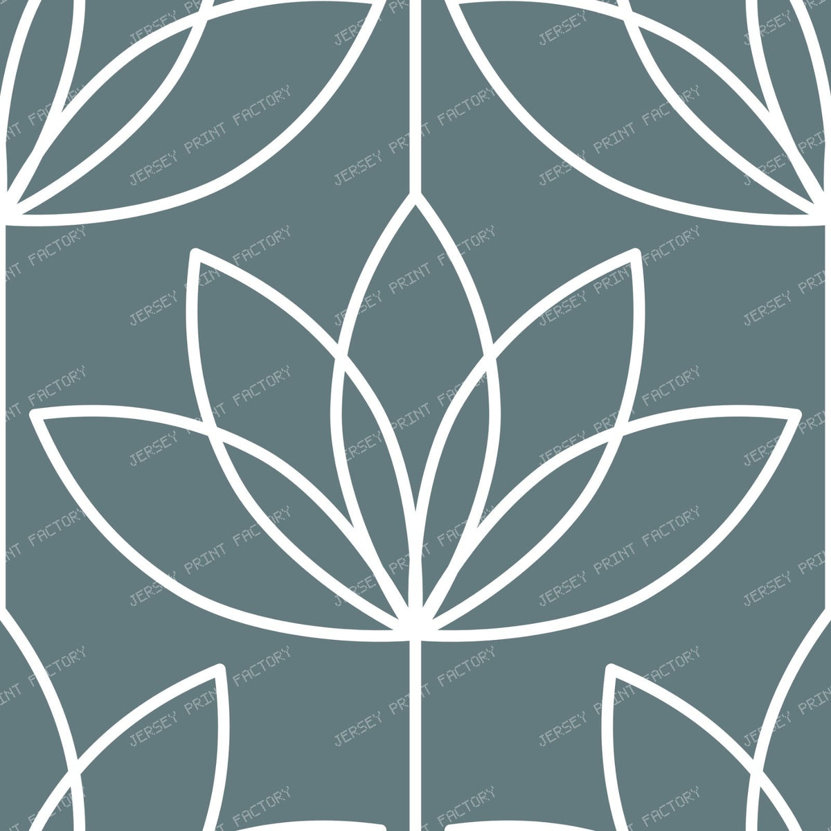 Art Deco Lotus Flower (Slate)