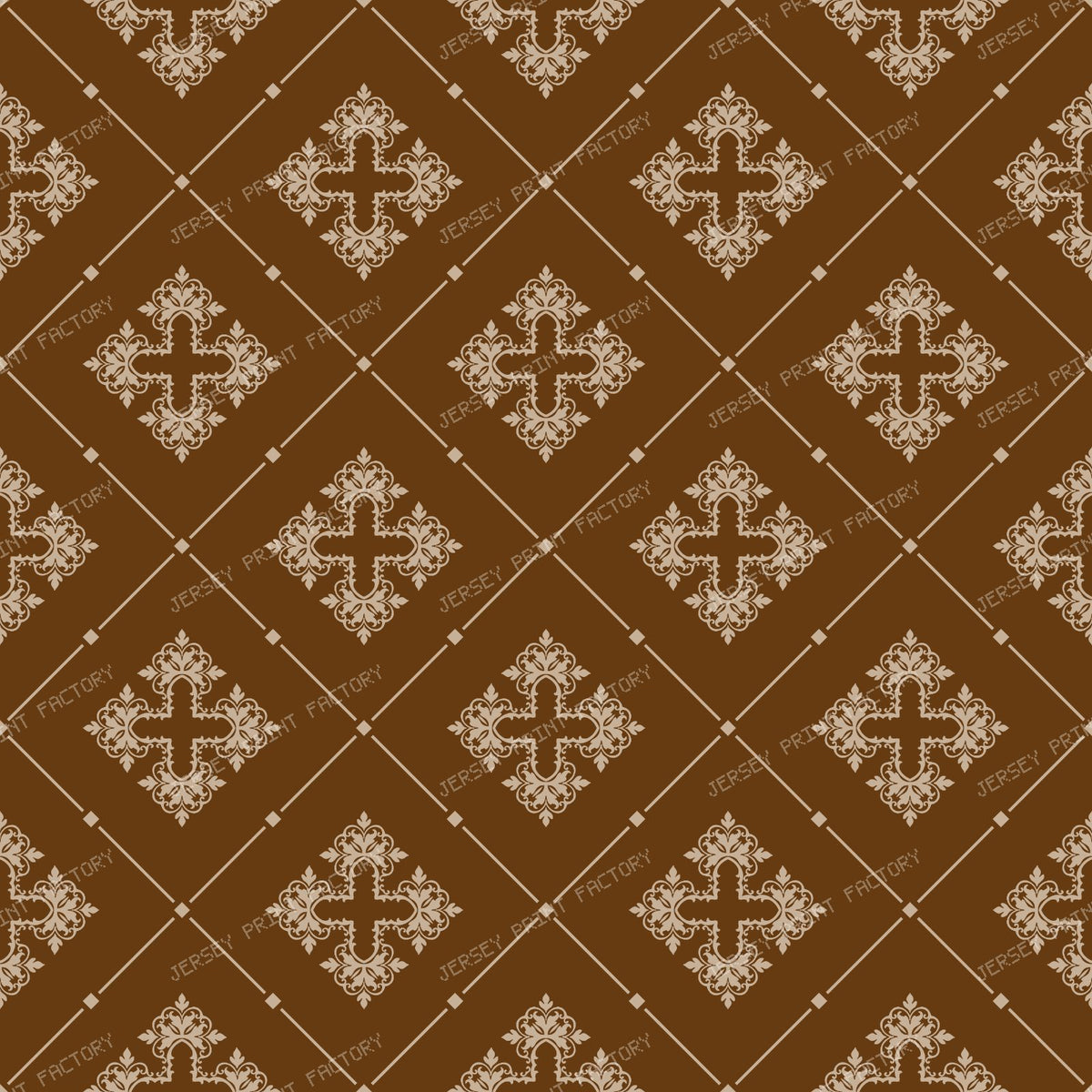 Black And White Damask, French Damask, Baroque Pattern — Brown 2