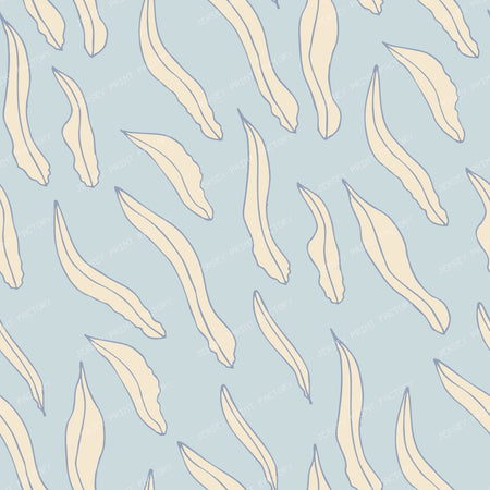 Nouveau Flora Leaves Blue
