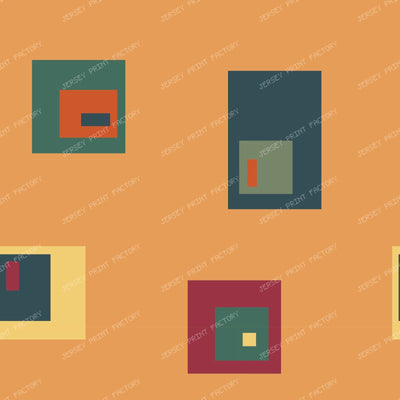 Retro Bauhaus Quadrants Burnt Orange — Terracotta