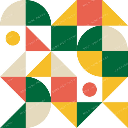 Colorful Bauhaus Pattern, Retro Pattern, Geometric Pattern — Colorful 12
