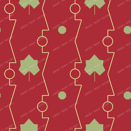 Grapevine Deco Trellis Green Dark — Red