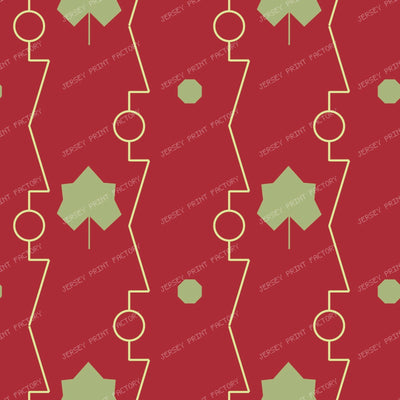 Grapevine Deco Trellis Green Dark — Red