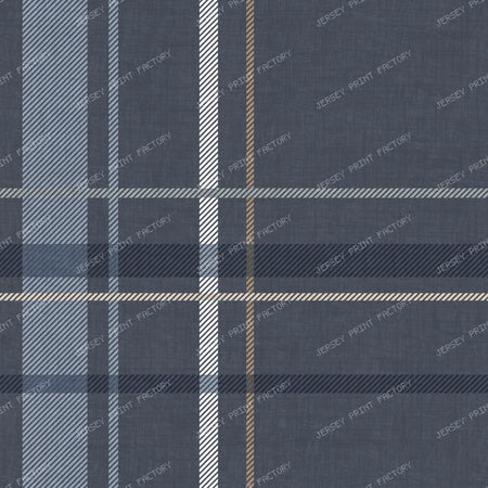 Tartan Plaid Cottagecore Farmhouse Classik Check - Deep Navy Blue