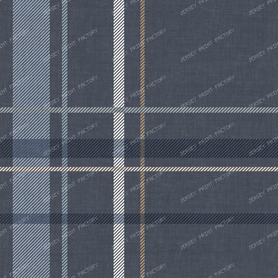Tartan Plaid Cottagecore Farmhouse Classik Check - Deep Navy Blue