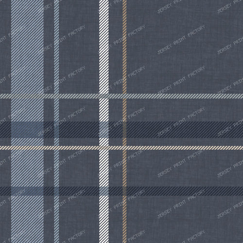 Tartan Plaid Cottagecore Farmhouse Classik Check - Deep Navy Blue