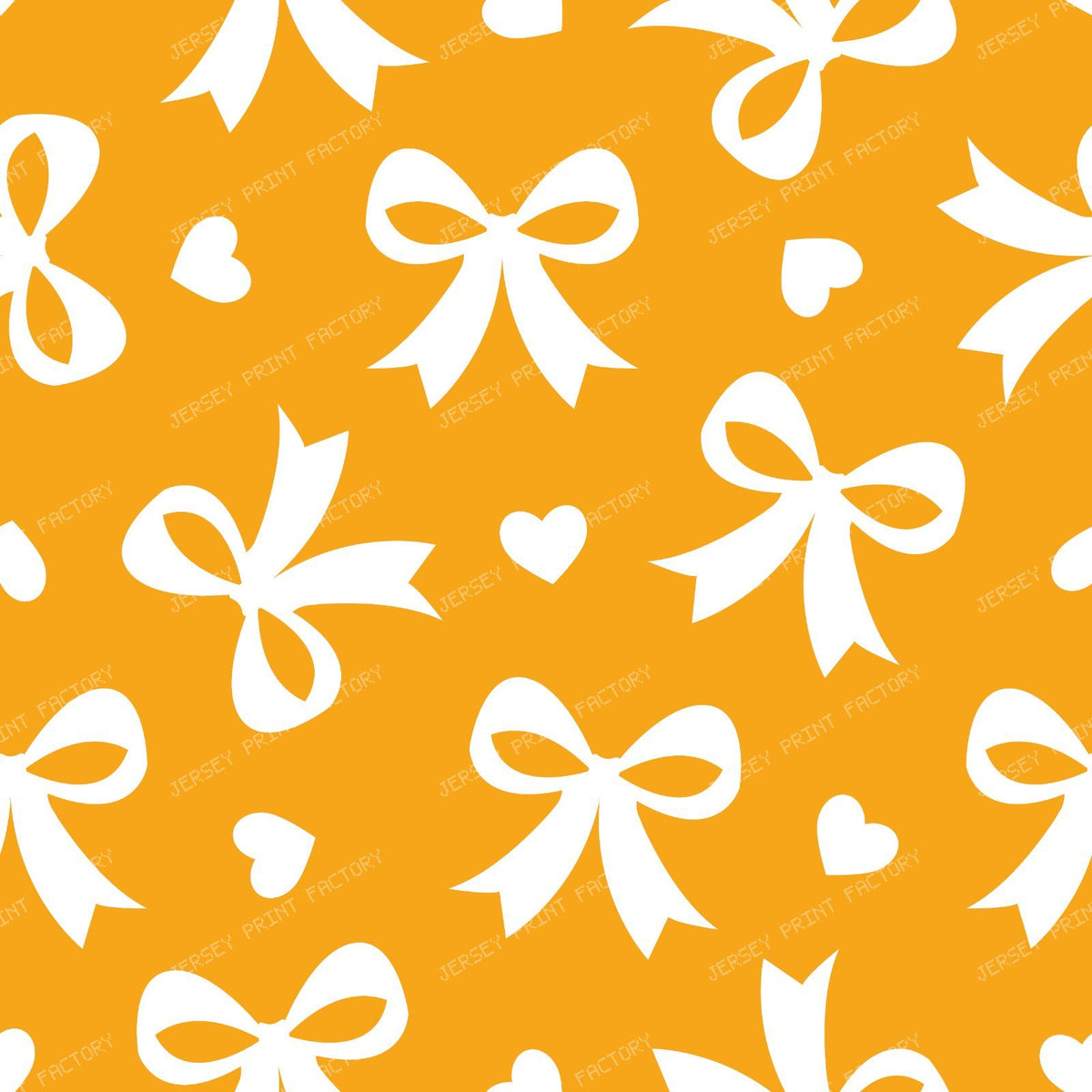 Bow Pattern, Coquette Bow, Ribbon, Cute Bow, White Bow, Hearts, Black — Orange 1