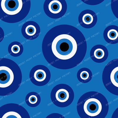 Evil Eye Pattern, Turkish Eye, Mati, Mataki, Hamsa, Nazar — Navy Blue