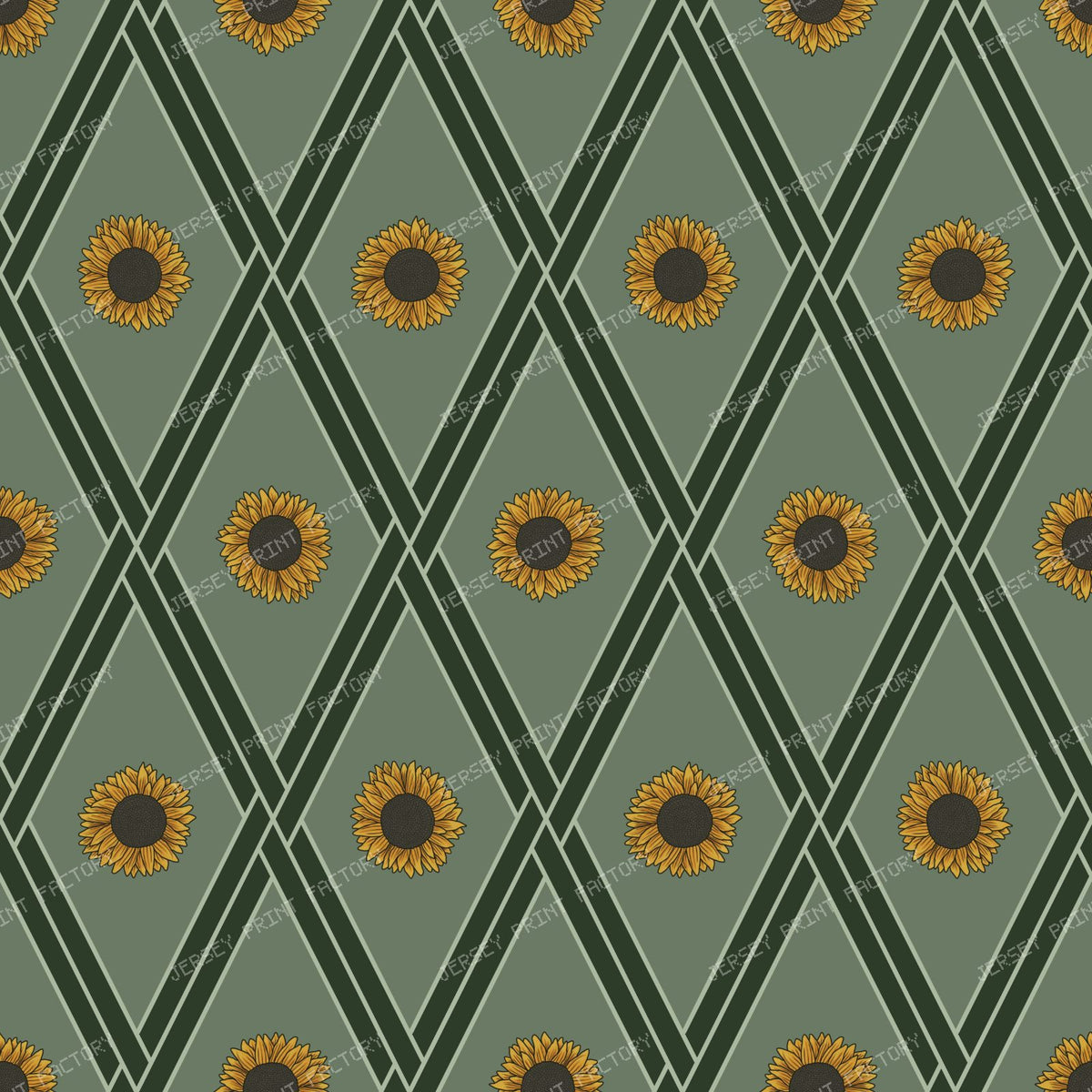 Autumn Sunflower Diamonds — Forest Moss