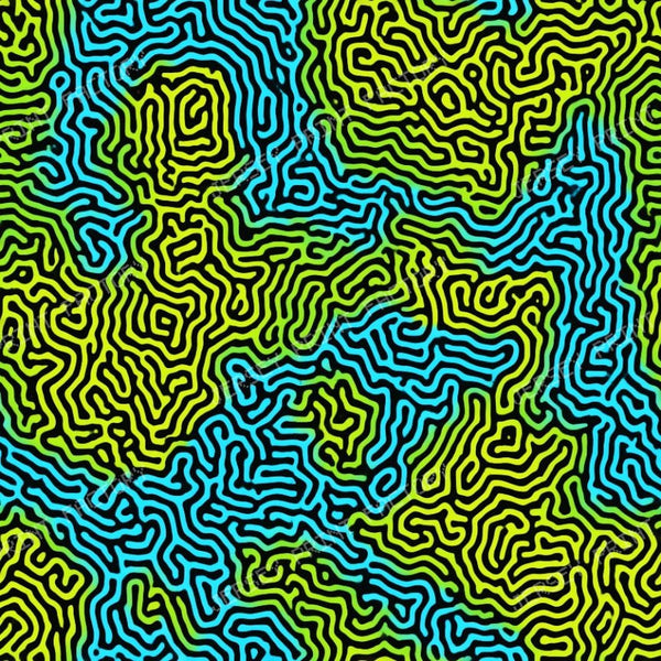 Blue Green Circuit Geometric