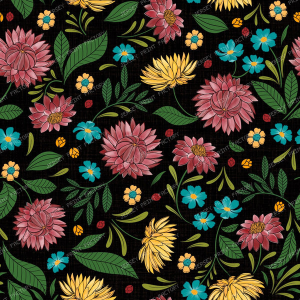 Modern Nostalgia Flowers in BLack