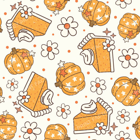 Thanksgiving Pumpkin Pie Floral In Ivory
