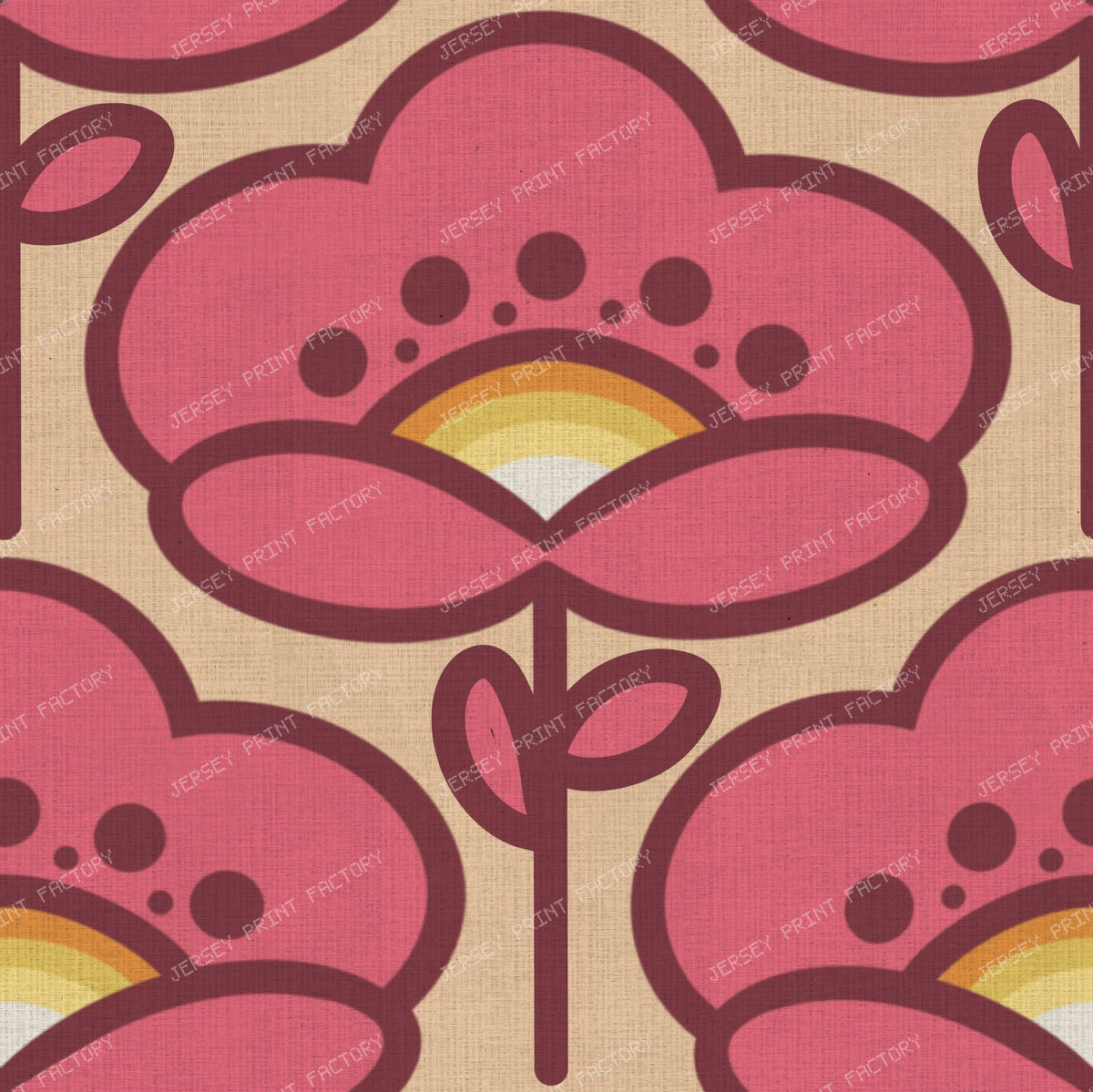 Ditsy Floral and Easter Eggs — 22 — on Beige