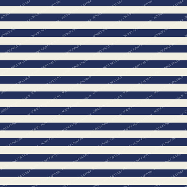 Bateau Stripes in Cream and Navy Blue