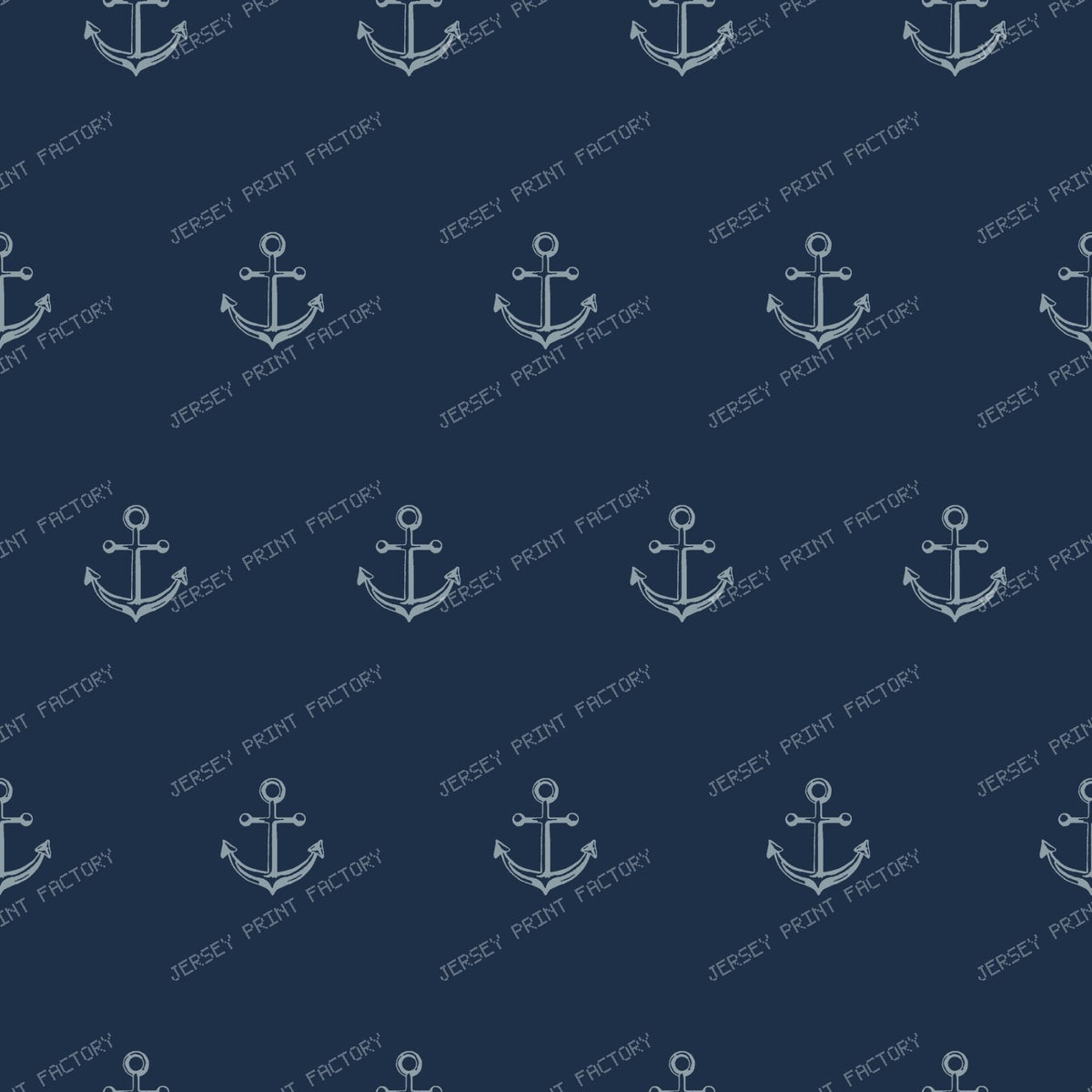 Brady - Nautical Anchor - Navy & Blue