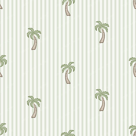 Riviera Coastal Palm Tree Stripes Tuscan Olive Grove