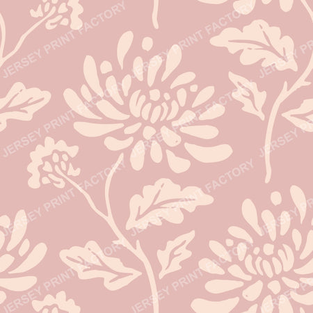 Block Print Ethnic Floral Boho Pattern in Asian Style. Blush pink.