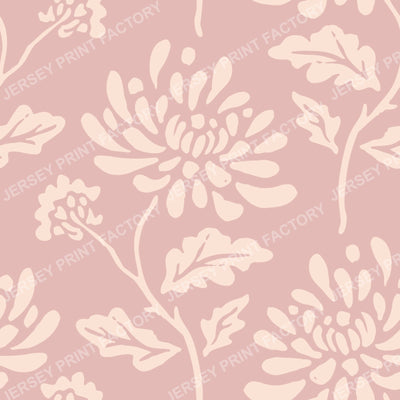Block Print Ethnic Floral Boho Pattern in Asian Style. Blush pink.