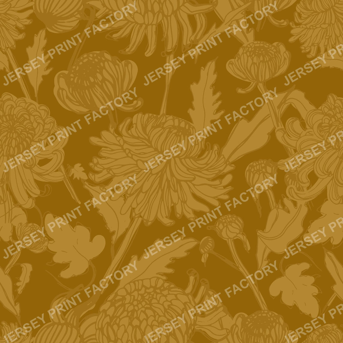 Moody Chrysanthemum  Golden Yellow and Soft Yellow