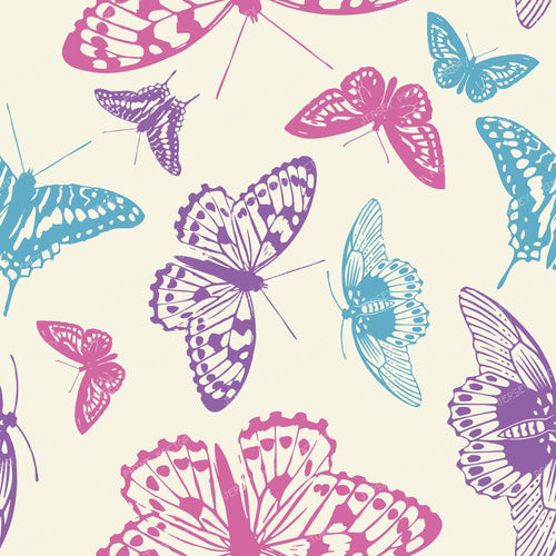 Pink Butterfly, Purple Butterfly, Blue Butterfly, Butterflies — Colorful 2