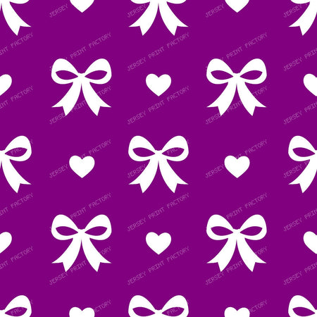 Bow Pattern, Coquette Bow, Ribbon, Cute Bow, White Bow, Hearts, Black — Purple 2
