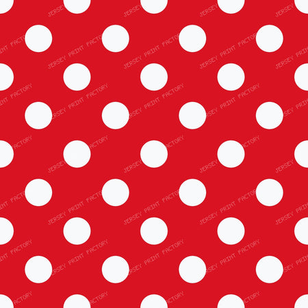 Neutral Minimalist Polka Dots Cherry Red Crisp White