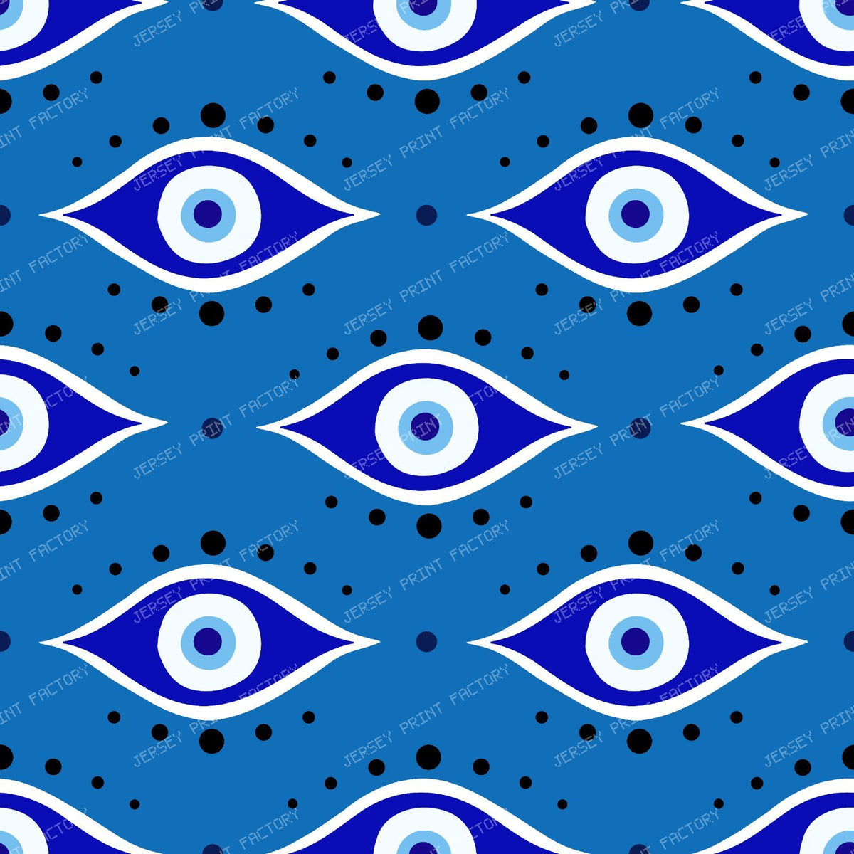 Evil Eye Pattern, Turkish Eye, Nazar, Mati, Mataki, Hamsa — Navy Blue 1